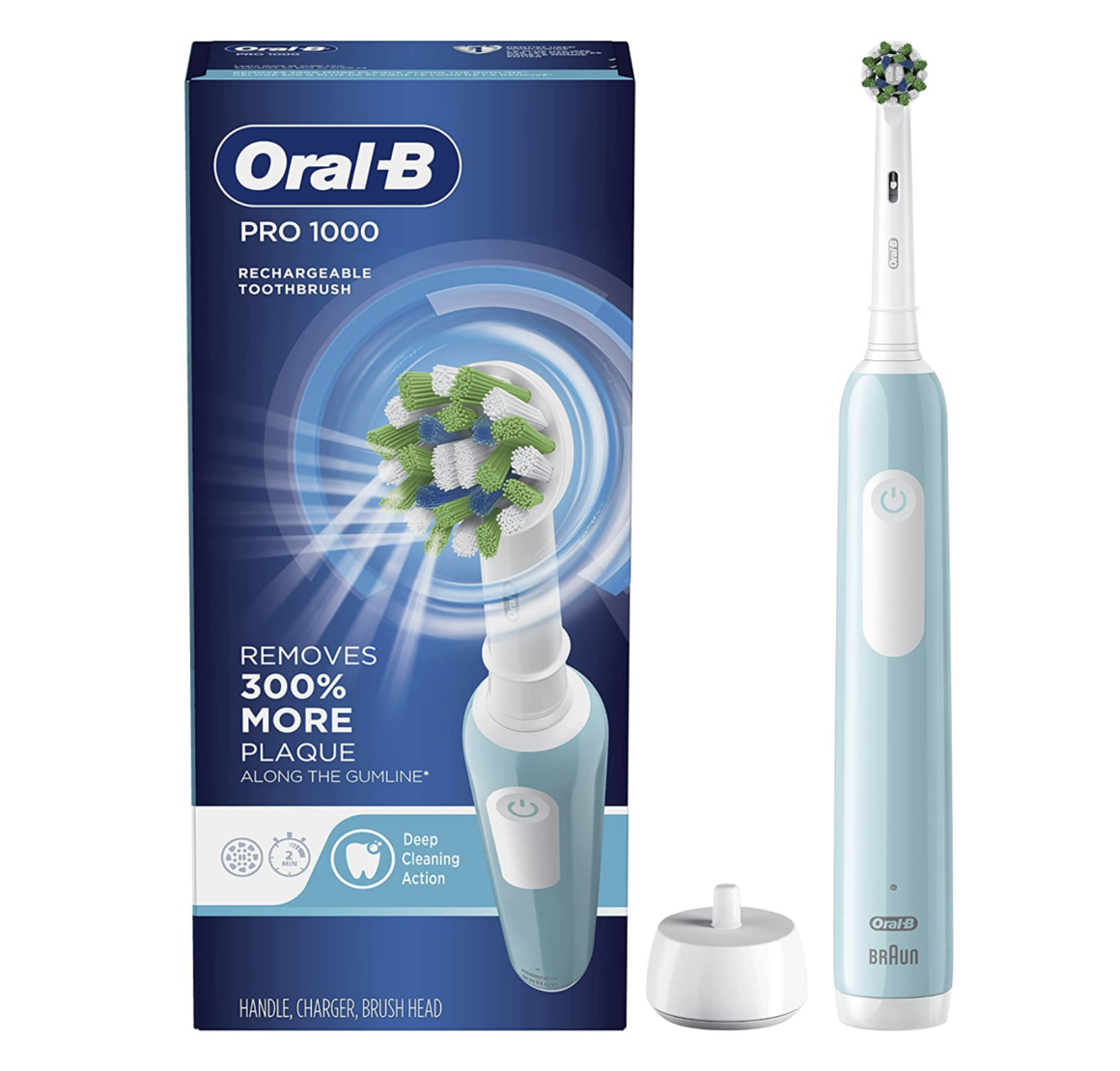 Oral-B Pro 1000 CrossAction Electric Toothbrush - BLOOM Parent Hub