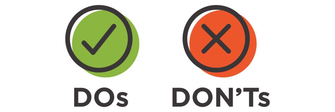 Do and Don't buttons