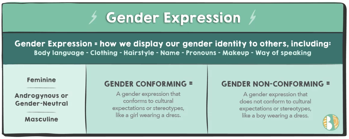 gender expression definitions and chart