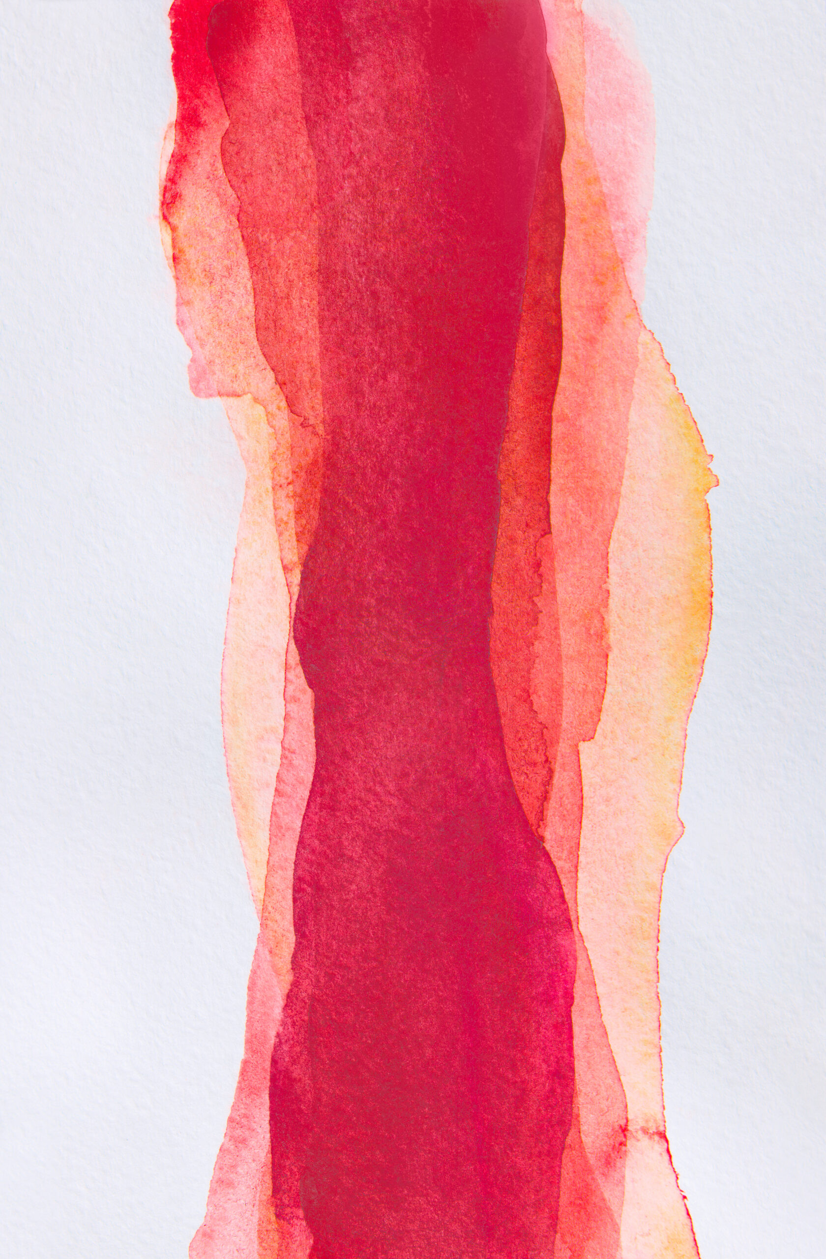 Vertical,Strip,Of,Watercolors.,Red,Multi-layer,Smears