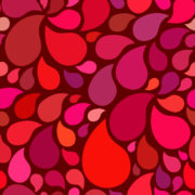 Red seamless pattern with drops